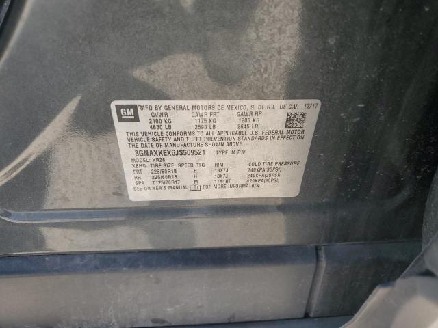 2018 CHEVROLET EQUINOX LT - 3GNAXKEX6JS569521