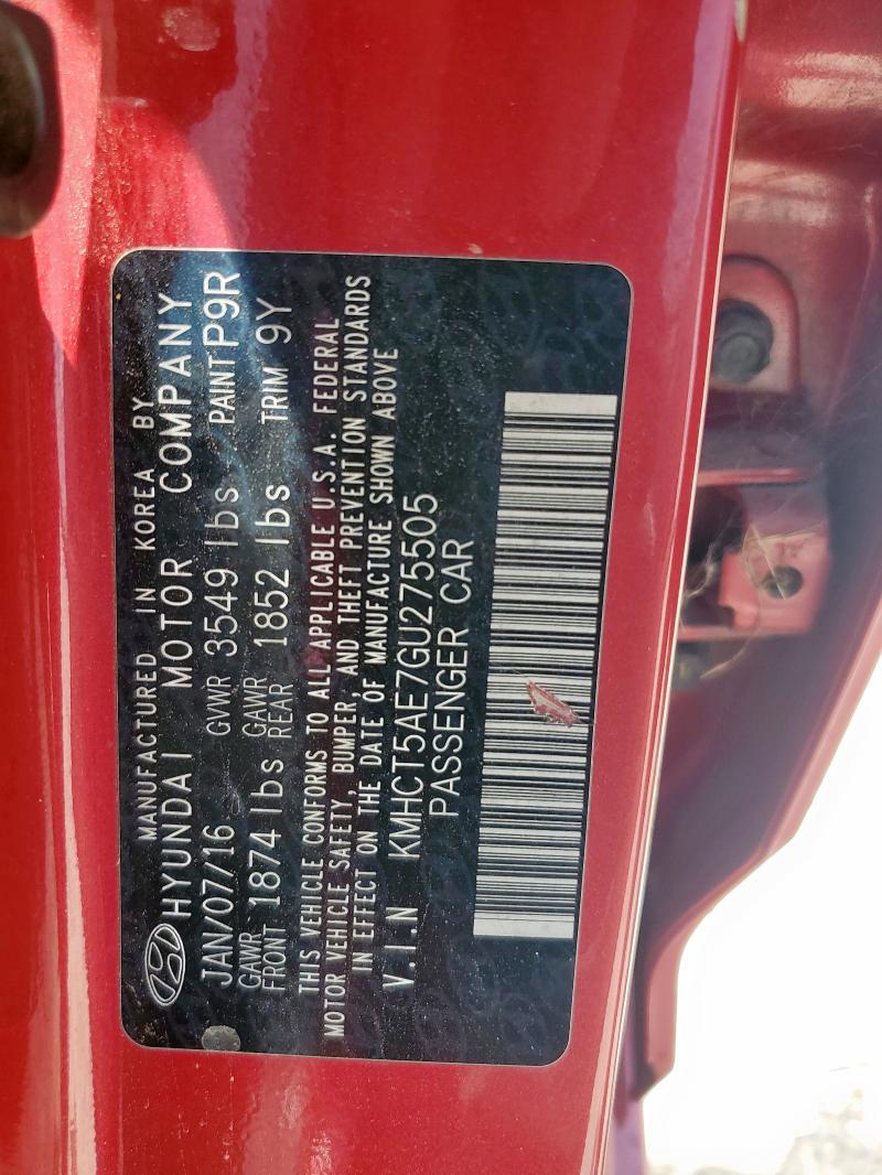 2016 HYUNDAI ACCENT SE KMHCT5AE7GU275505