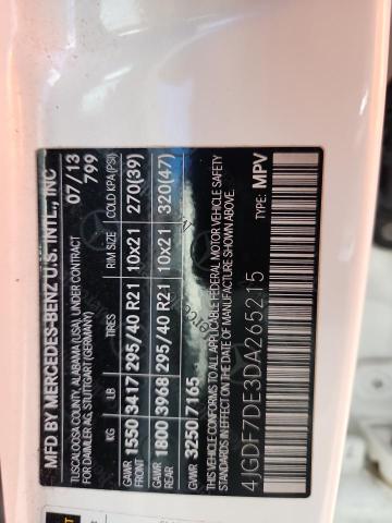 2013 MERCEDES-BENZ GL 550 4MA - 4JGDF7DE3DA265215