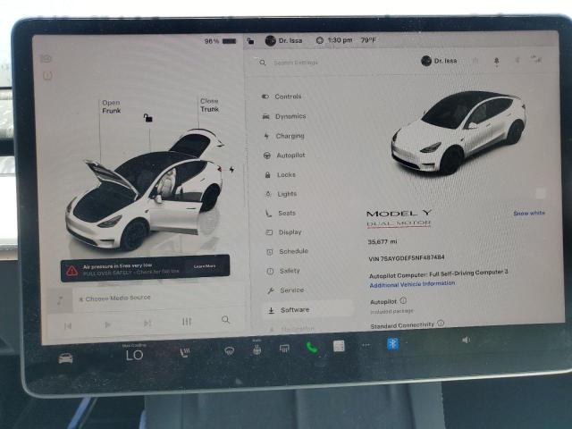 2022 TESLA MODEL Y 7SAYGDEF5NF487484