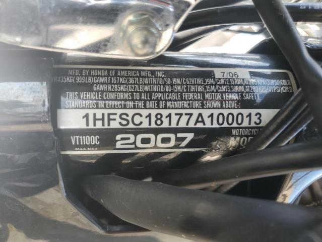 2007 HONDA VT1100 C 1HFSC18177A100013