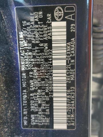 2016 TOYOTA COROLLA L - 2T1BURHE2GC744832