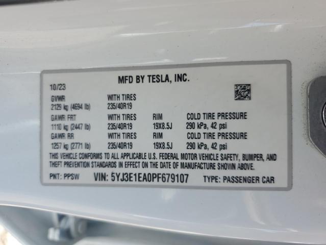 2023 TESLA MODEL 3 5YJ3E1EA0PF679107