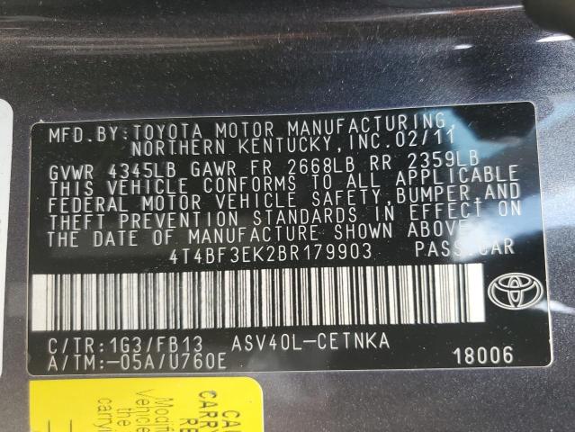 2011 TOYOTA CAMRY BASE - 4T4BF3EK2BR179903