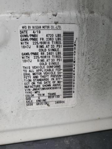 2019 NISSAN ROGUE S JN8AT2MV4KW399819