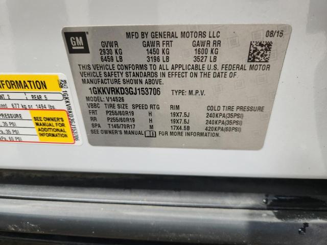 2016 GMC ACADIA SLT 1GKKVRKD3GJ153706