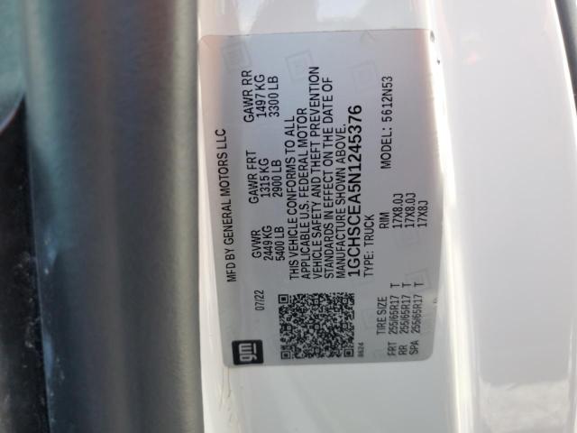 2022 CHEVROLET COLORADO L - 1GCHSCEA5N1245376