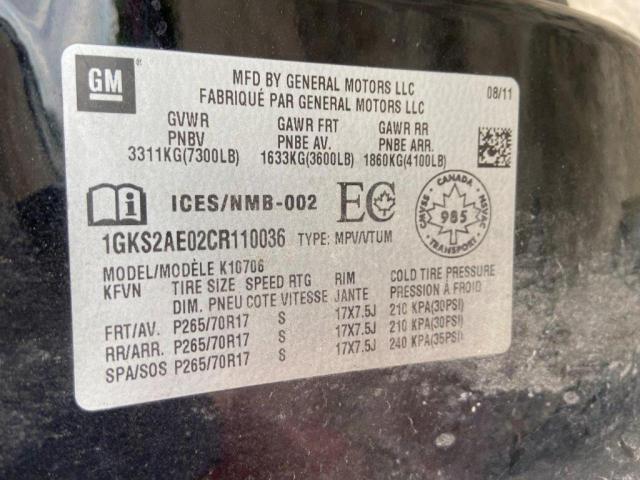 2012 GMC YUKON SLE - 1GKS2AE02CR110036