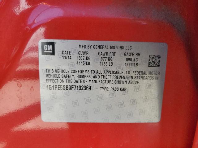 2015 CHEVROLET CRUZE LT - 1G1PE5SB9F7132369