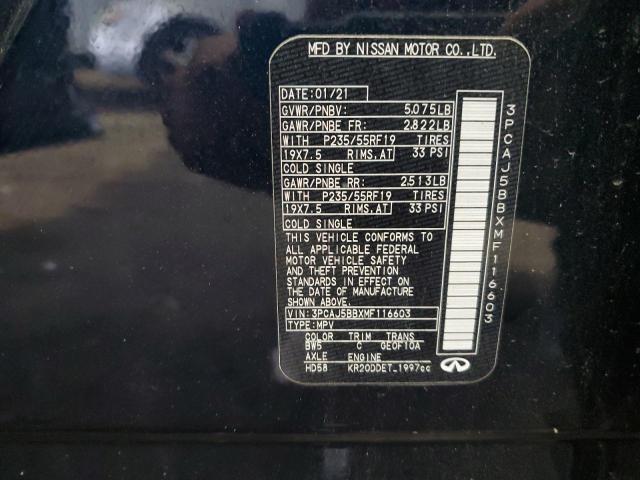 2021 INFINITI QX50 LUXE 3PCAJ5BBXMF116603