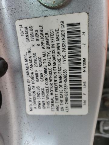 2015 HONDA CIVIC EX 2HGFB2F83FH508353