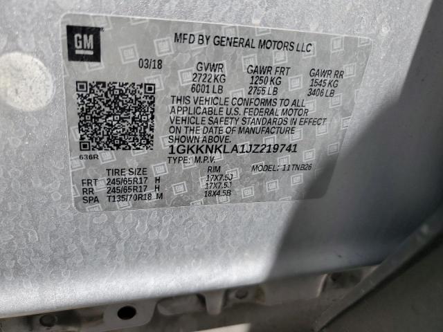 2018 GMC ACADIA SLE 1GKKNKLA1JZ219741