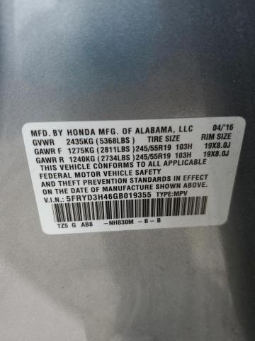 2016 ACURA MDX TECHNO 5FRYD3H46GB019355