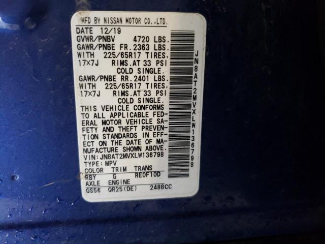 2020 NISSAN ROGUE S JN8AT2MVXLW136798