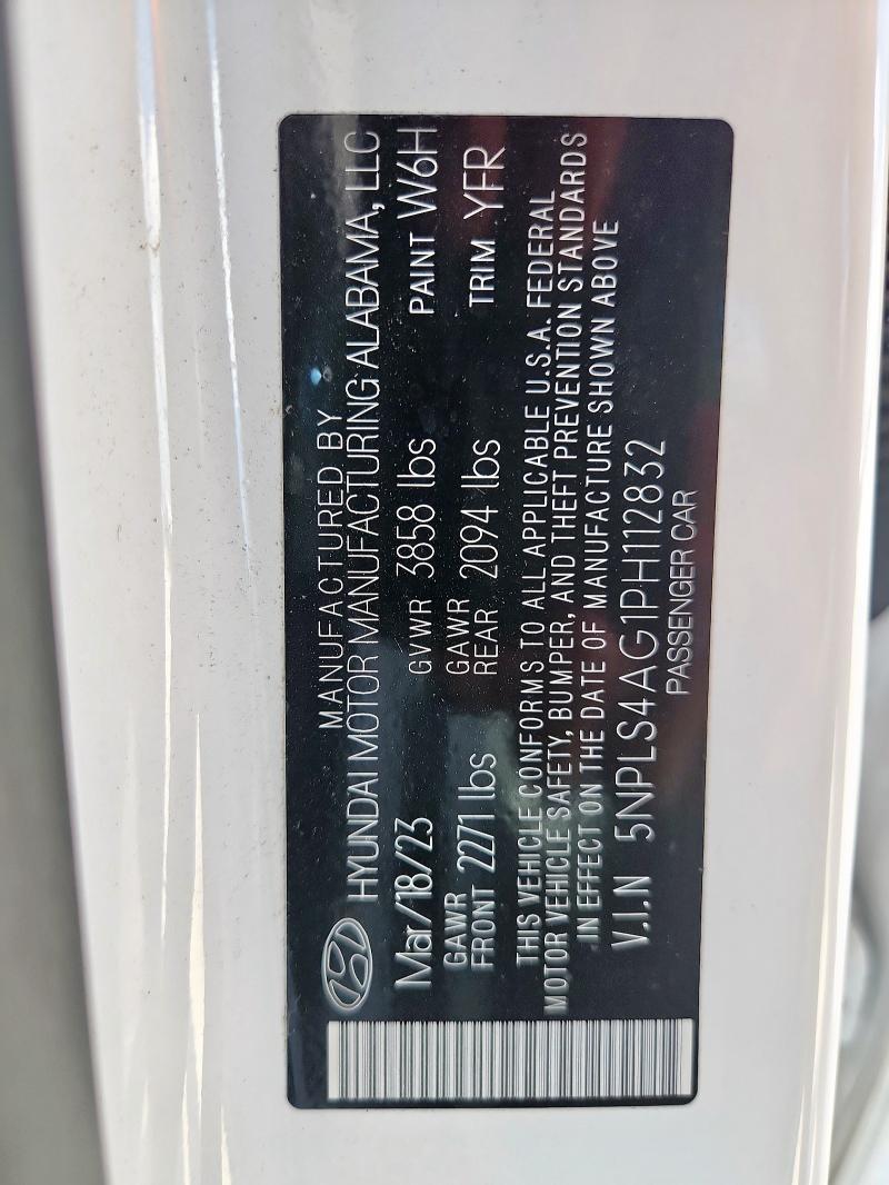 2023 HYUNDAI ELANTRA SE 5NPLS4AG1PH112832