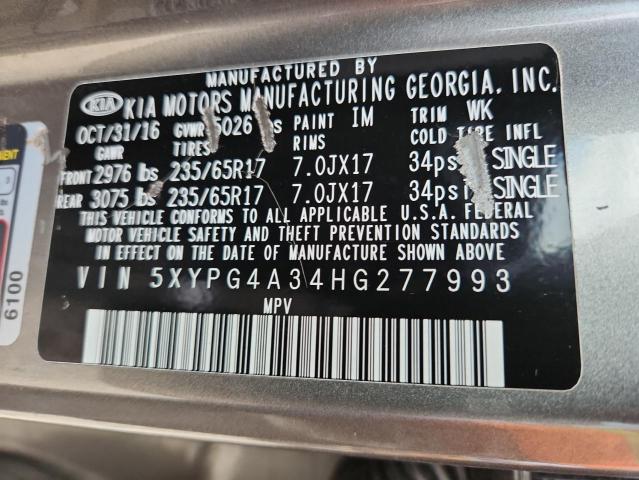 2017 KIA SORENTO LX 5XYPG4A34HG277993