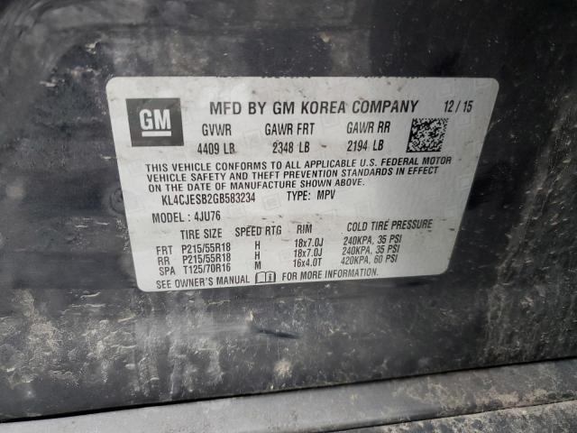 2016 BUICK ENCORE KL4CJESB2GB583234
