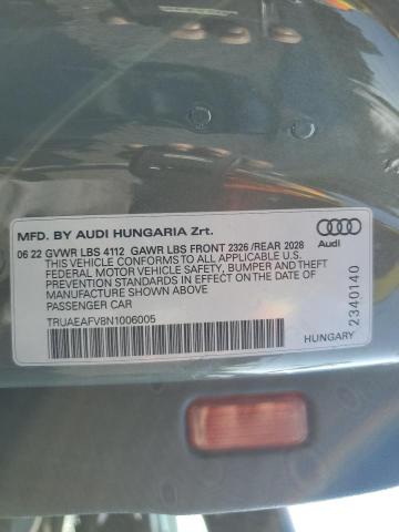 2022 AUDI TT TRUAEAFV8N1006005