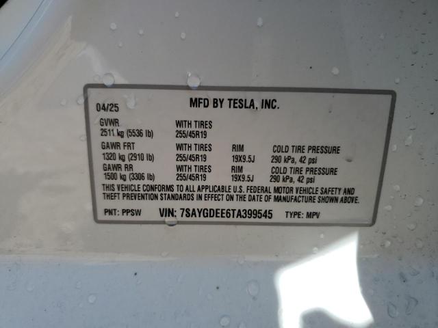 2026 TESLA MODEL Y 7SAYGDEE6TA399545