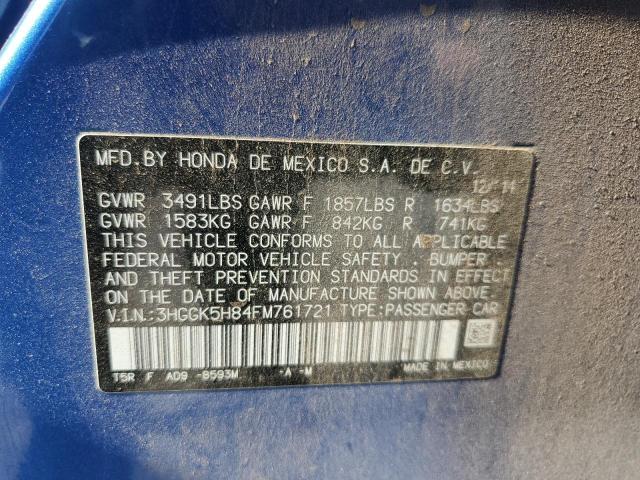 2015 HONDA FIT EX 3HGGK5H84FM761721