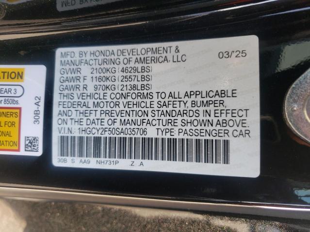 2025 HONDA ACCORD HYB 1HGCY2F50SA035706