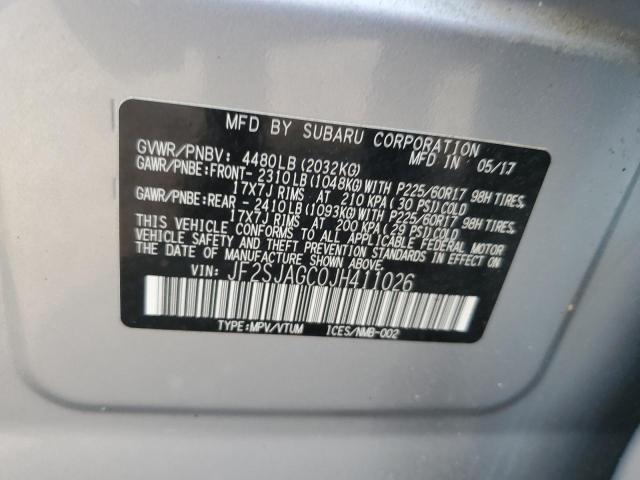 2018 SUBARU FORESTER 2 JF2SJAGC0JH411026