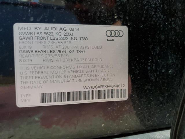 2015 AUDI Q5 PREMIUM WA1DGAFPXFA044012