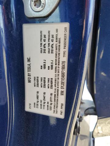 2019 TESLA MODEL 3 5YJ3E1EA6KF190476