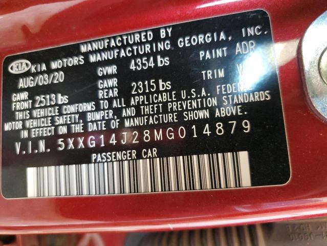 2021 KIA K5 LXS 5XXG14J28MG014879