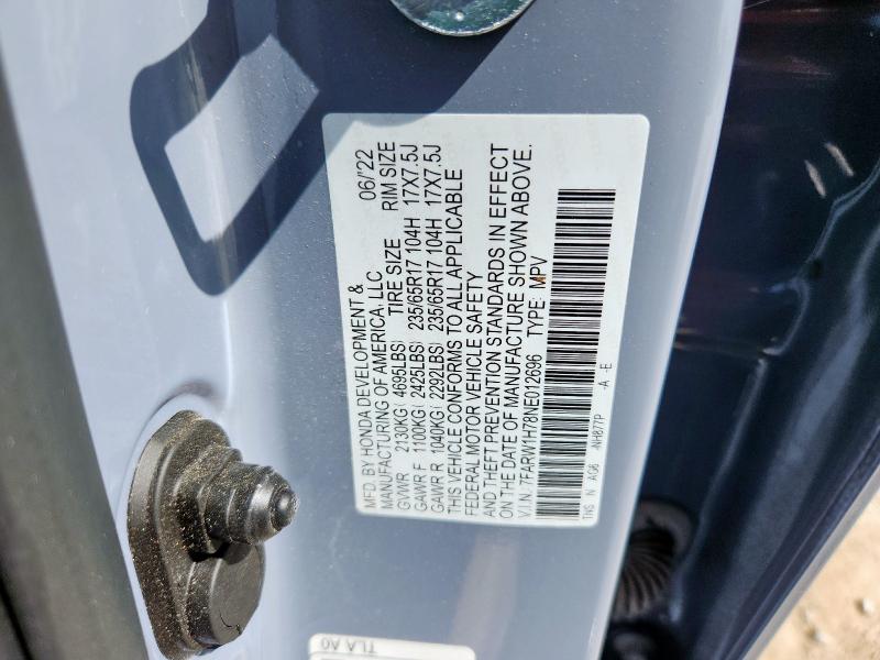 2022 HONDA CR-V SE 7FARW1H78NE012696