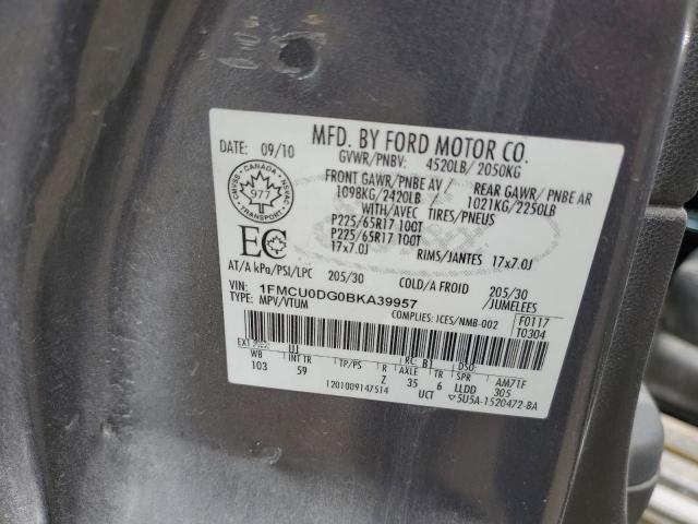 2011 FORD ESCAPE XLT - 1FMCU0DG0BKA39957