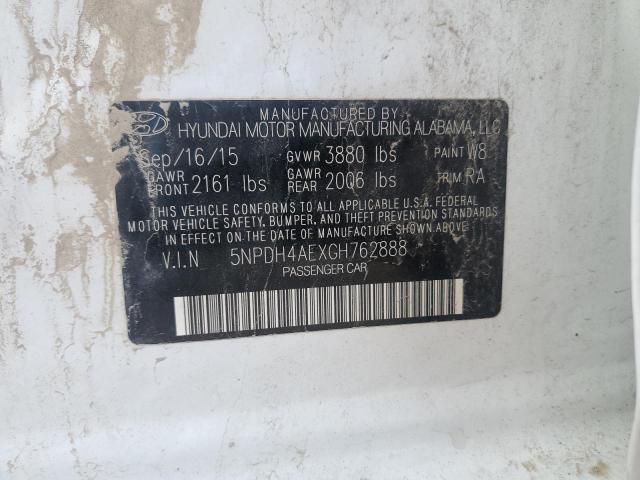 2016 HYUNDAI ELANTRA SE 5NPDH4AEXGH762888