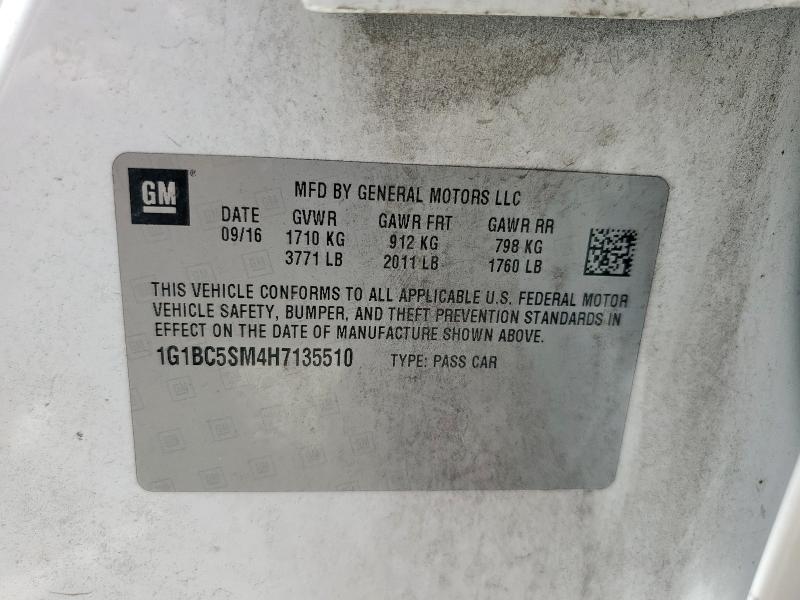 2017 CHEVROLET CRUZE LS 1G1BC5SM4H7135510