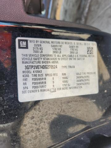 2013 GMC SIERRA K15 - 3GTP2VE74DG270524