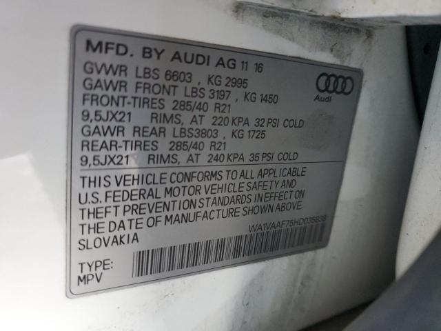2017 AUDI Q7 PRESTIG WA1VAAF75HD035838