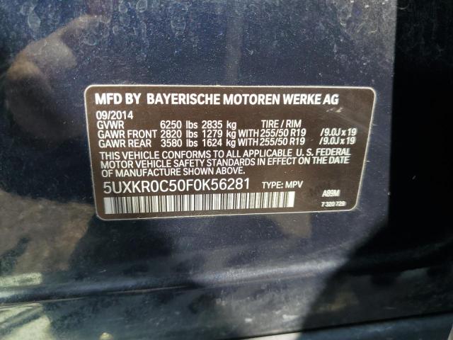 2015 BMW X5 XDRIVE3 5UXKR0C50F0K56281