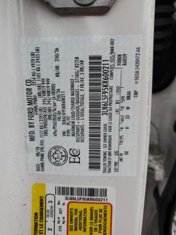 2019 LINCOLN MKZ RESERV 3LN6L5F95KR600211