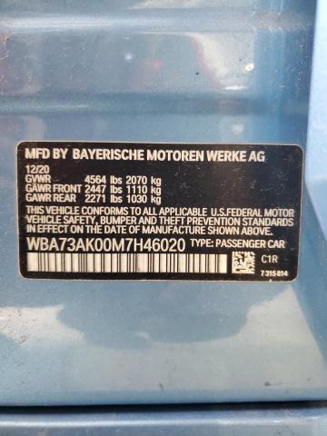 2021 BMW 228XI WBA73AK00M7H46020