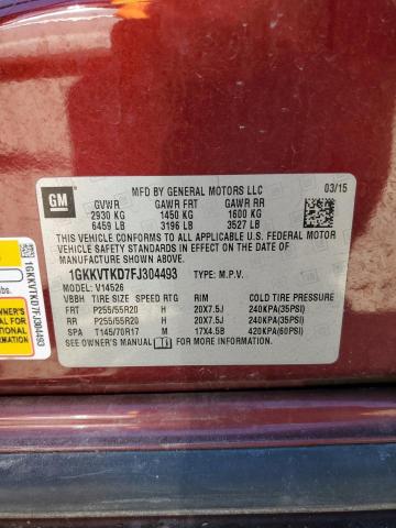 2015 GMC ACADIA DEN 1GKKVTKD7FJ304493