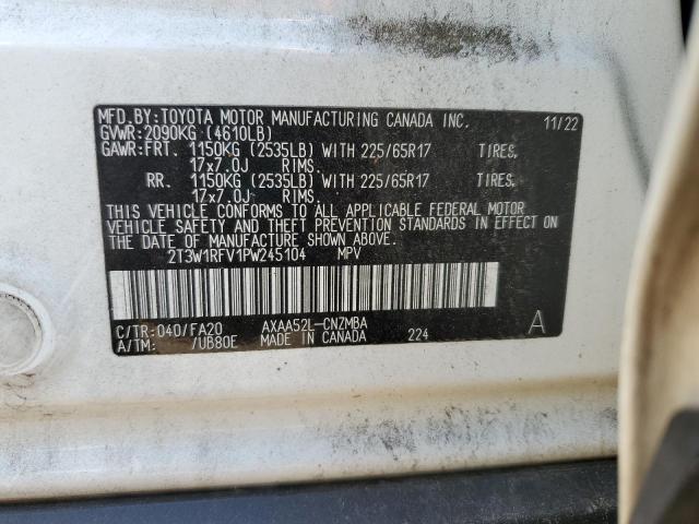 2023 TOYOTA RAV4 XLE 2T3W1RFV1PW245104
