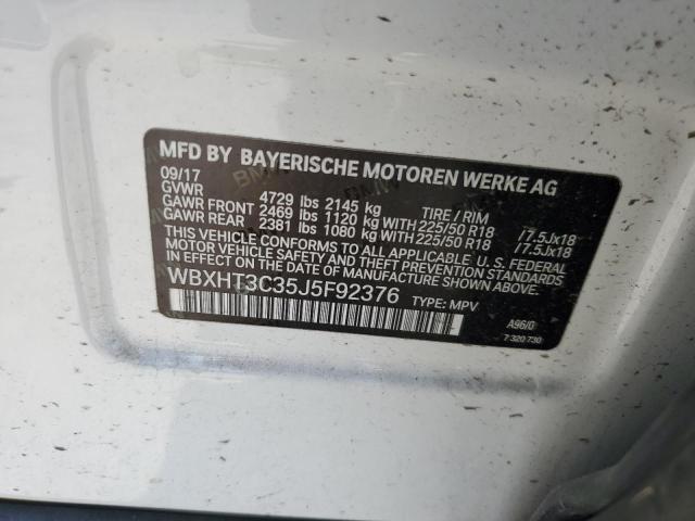 2018 BMW X1 XDRIVE2 WBXHT3C35J5F92376