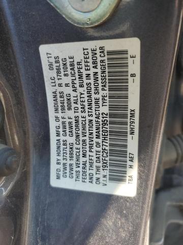 2017 HONDA CIVIC EX 19XFC2F77HE079512