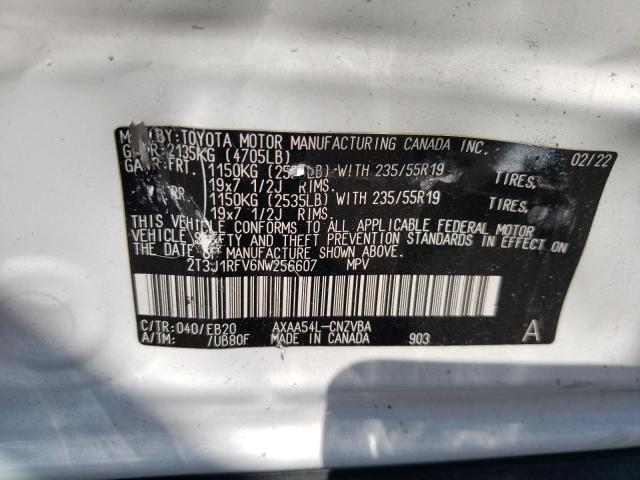 2022 TOYOTA RAV4 ADVEN 2T3J1RFV6NW256607