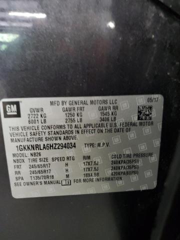 2017 GMC ACADIA SLE - 1GKKNRLA6HZ294034