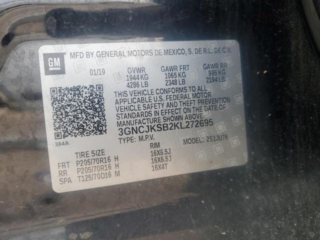 2019 CHEVROLET TRAX LS - 3GNCJKSB2KL272695