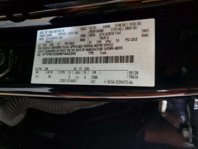 2022 FORD F150 SUPER - 1FTFW1E50NFA43292