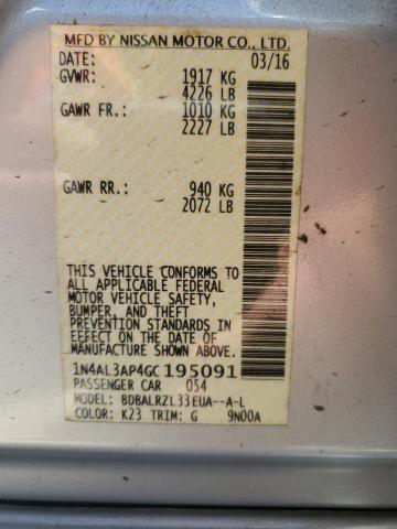 2016 NISSAN ALTIMA 2.5 - 1N4AL3AP4GC195091