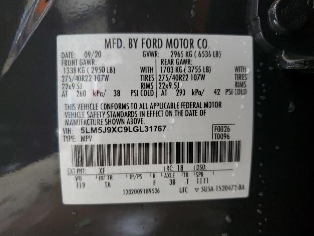 2020 LINCOLN AVIATOR BL 5LM5J9XC9LGL31767