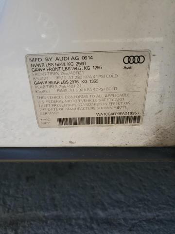 2015 AUDI SQ5 PREMIU WA1CGAFP9FA016357