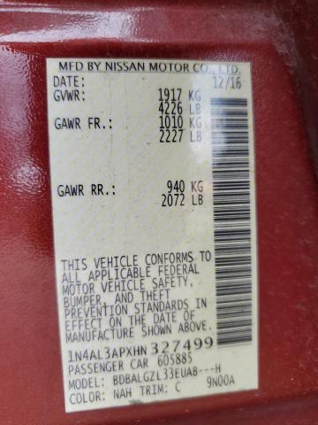2017 NISSAN ALTIMA 2.5 1N4AL3APXHN327499